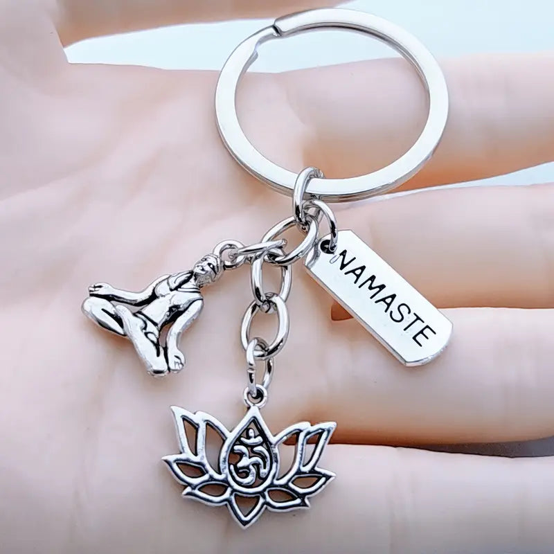 Fashionable European And American Lotus Buddha Style Creative Keychain