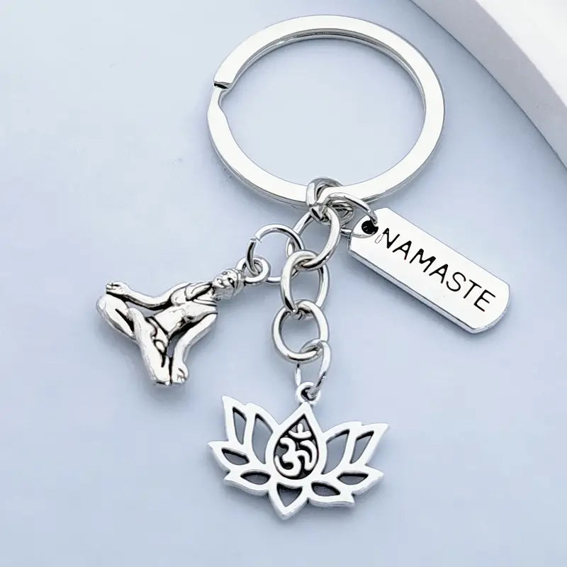 Fashionable European And American Lotus Buddha Style Creative Keychain