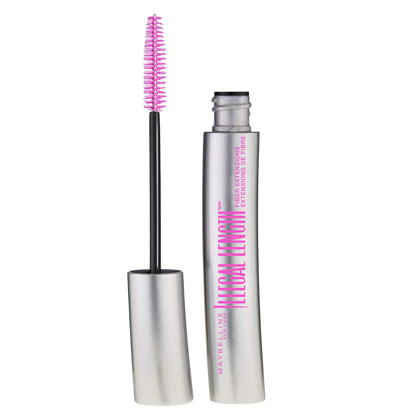 1pc Maybelline Illegal Length Fiber Extensions Mascara BLKest BLK 0.22oz #930