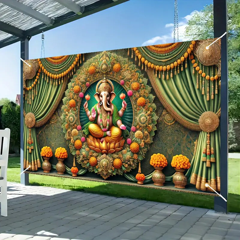 1-Piece Set Bold Indian Festival & Wedding Photography Backdrop