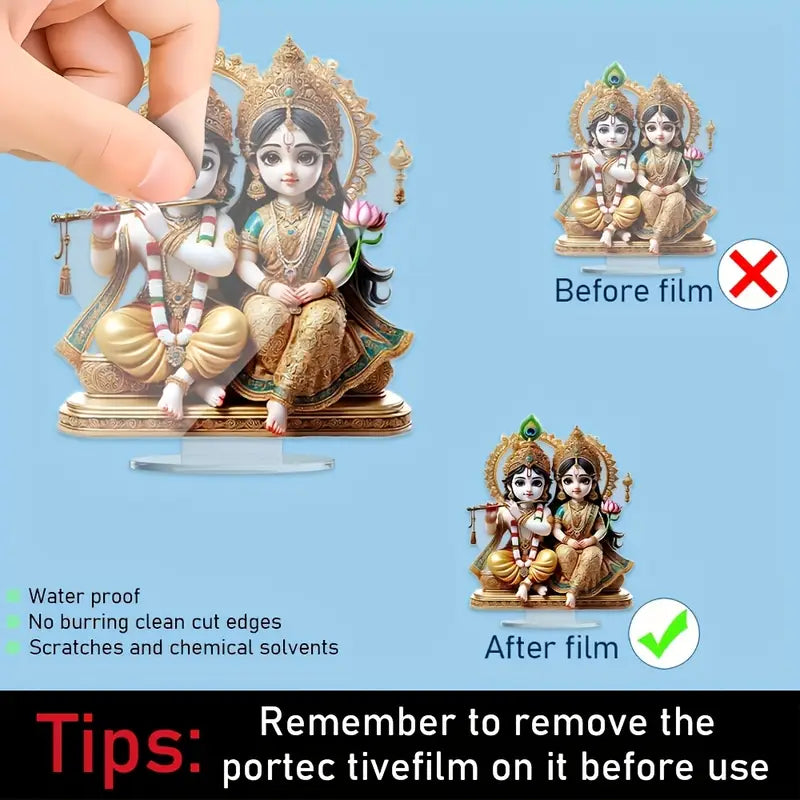 Radha Krishna Acrylic Statue