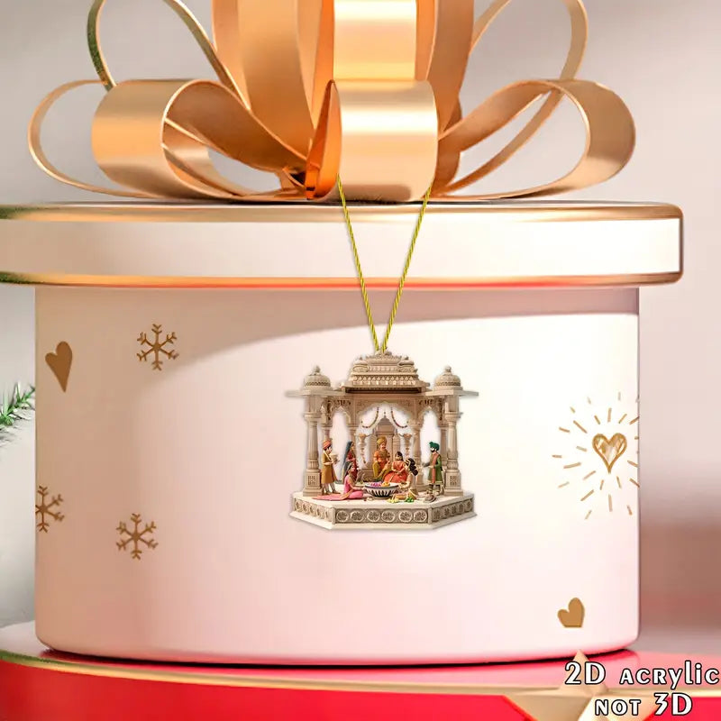 1pc Traditional Indian Wedding Scene Ornament