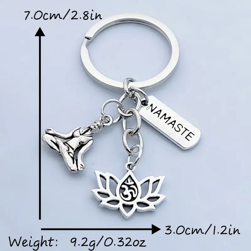 Fashionable European And American Lotus Buddha Style Creative Keychain