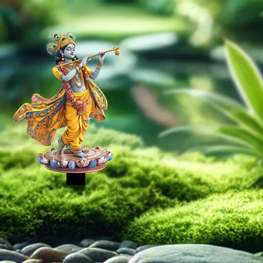 1pc Graceful Blowing Goddess Krishna Acrylic Decorative Yard Sign,