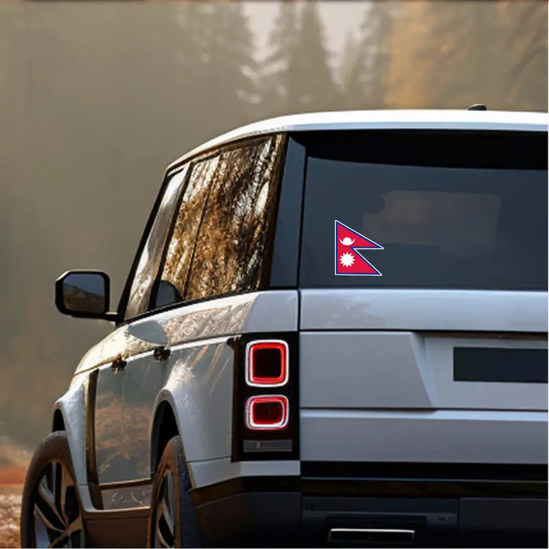 Flag of Nepal Waterproof Vinyl Decal
