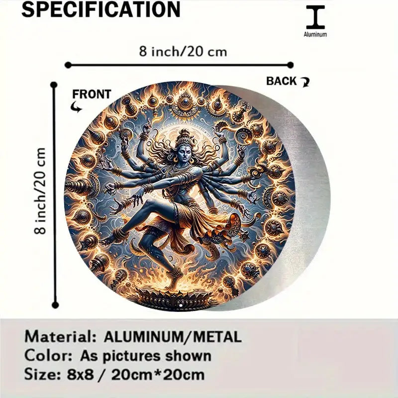1pc Vintage Shiva Cosmic Dance of Creation Metal Sign