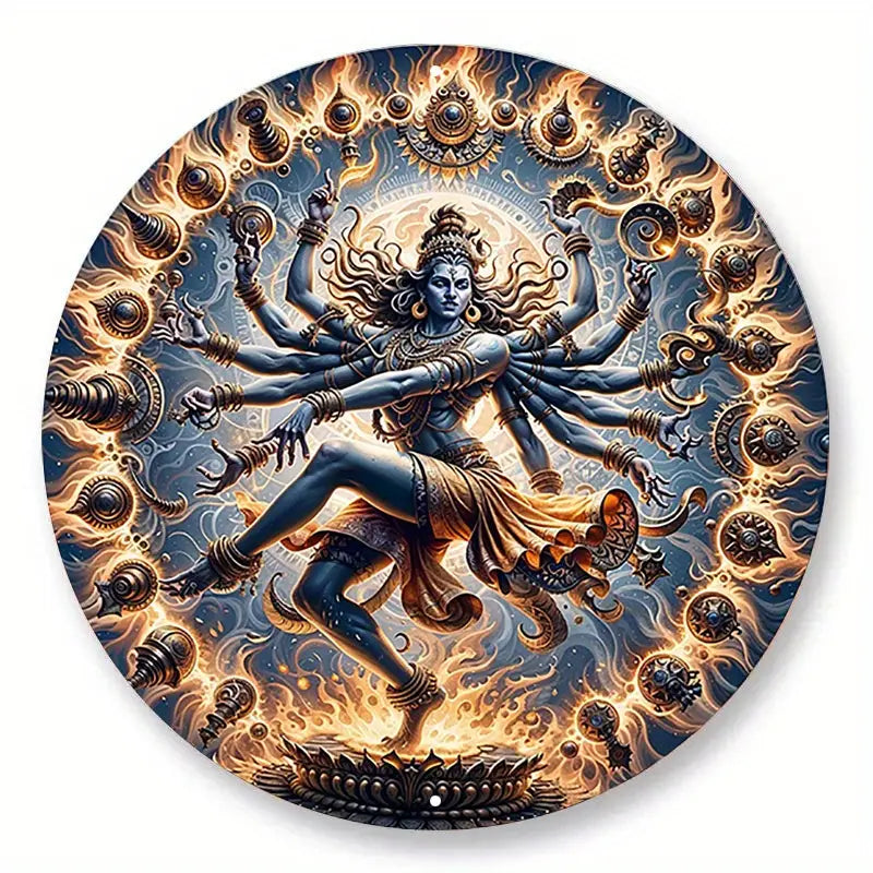 1pc Vintage Shiva Cosmic Dance of Creation Metal Sign
