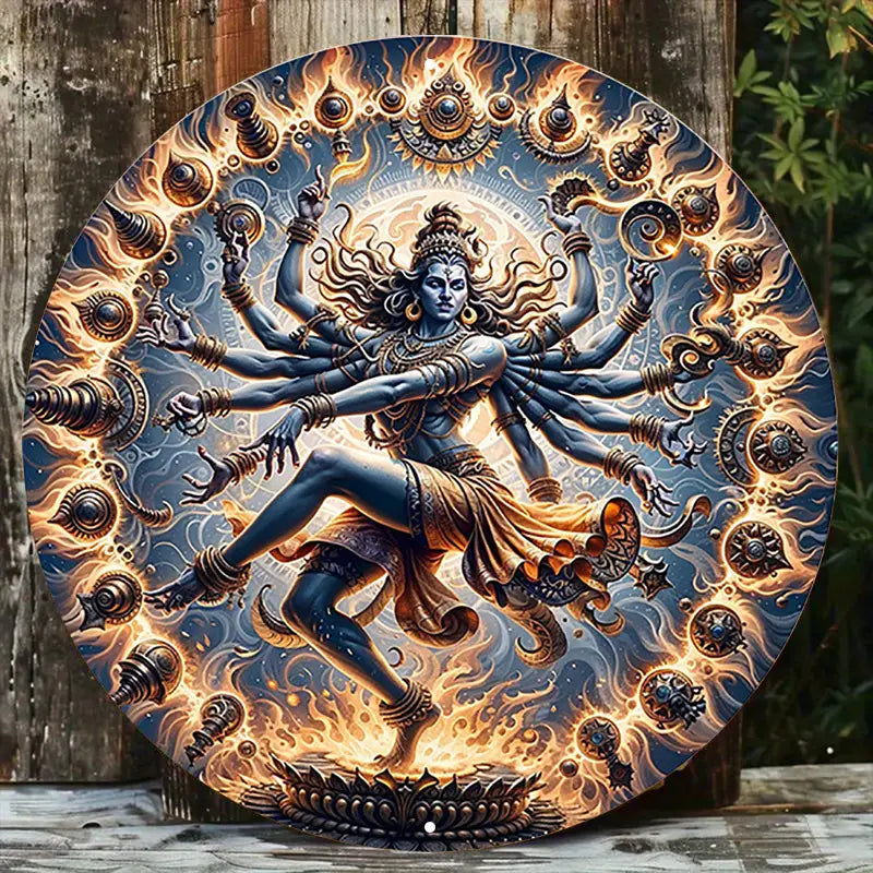 1pc Vintage Shiva Cosmic Dance of Creation Metal Sign