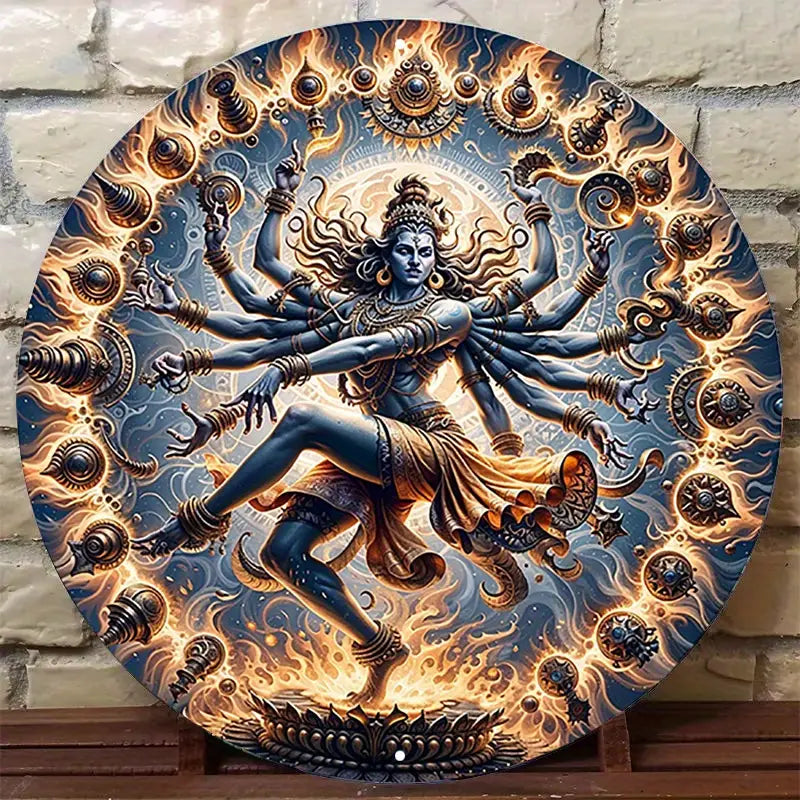 1pc Vintage Shiva Cosmic Dance of Creation Metal Sign