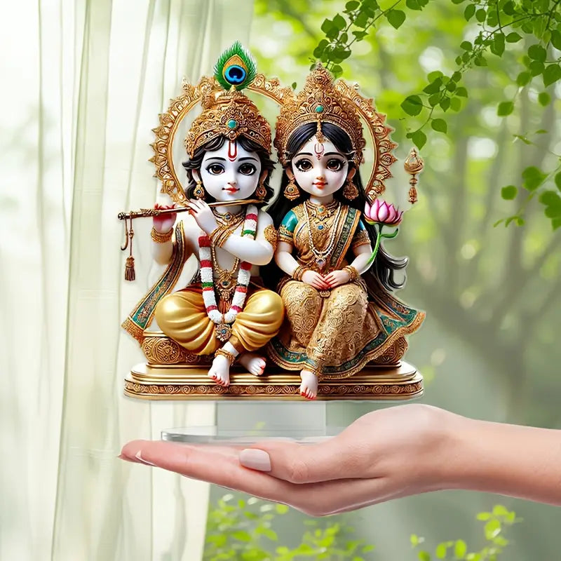 Radha Krishna Acrylic Statue