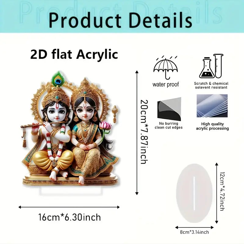 Radha Krishna Acrylic Statue