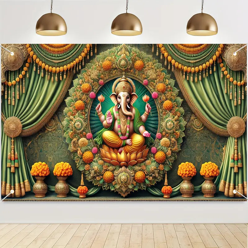 1-Piece Set Bold Indian Festival &amp; Wedding Photography Backdrop