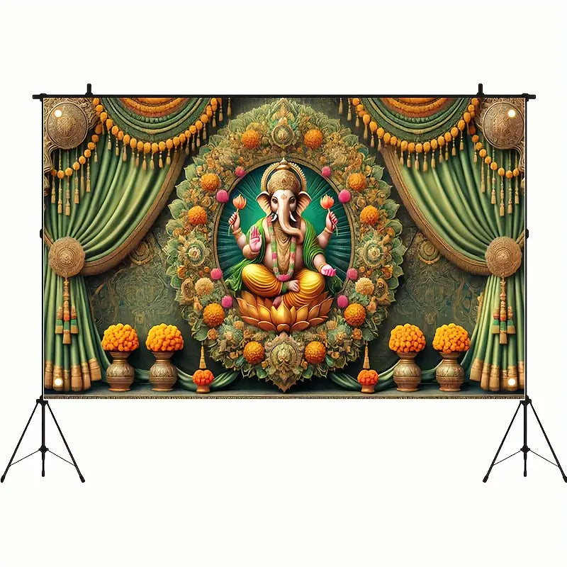 1-Piece Set Bold Indian Festival &amp; Wedding Photography Backdrop