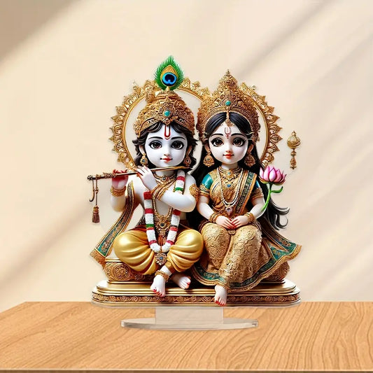 Radha Krishna Acrylic Statue