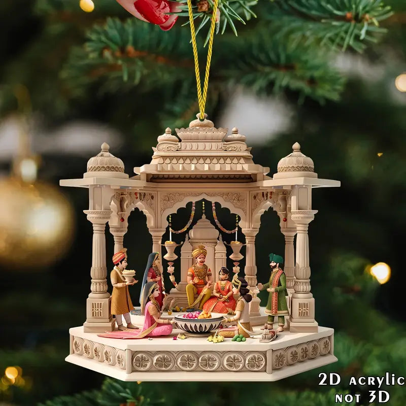 1pc Traditional Indian Wedding Scene Ornament