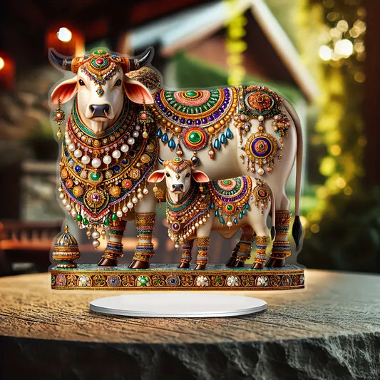 Sacred Cow Acrylic Sun Catcher with Base
