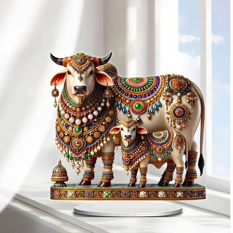 Sacred Cow Acrylic Sun Catcher with Base
