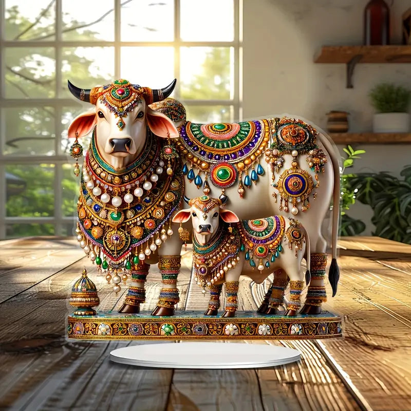 Sacred Cow Acrylic Sun Catcher with Base