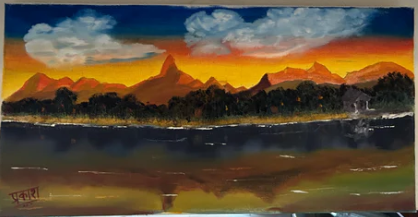 Machha Puchhre (Fish Tail Mountain) Overlooking Phewa Tal (Lake Phewa), Pokhara, Nepal