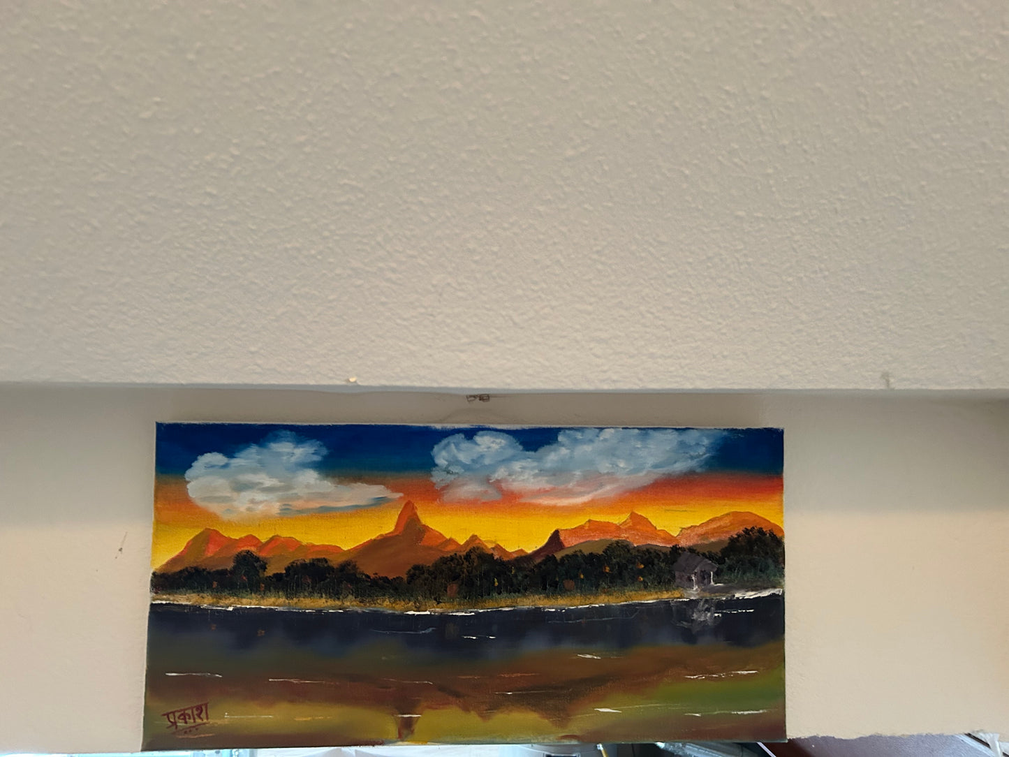 Machha Puchhre (Fish Tail Mountain) Overlooking Phewa Tal (Lake Phewa), Pokhara, Nepal