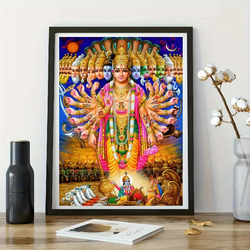 1pc Frameless Classical Hindu Deity Canvas Art Print - 15.7*23.6in Unframed