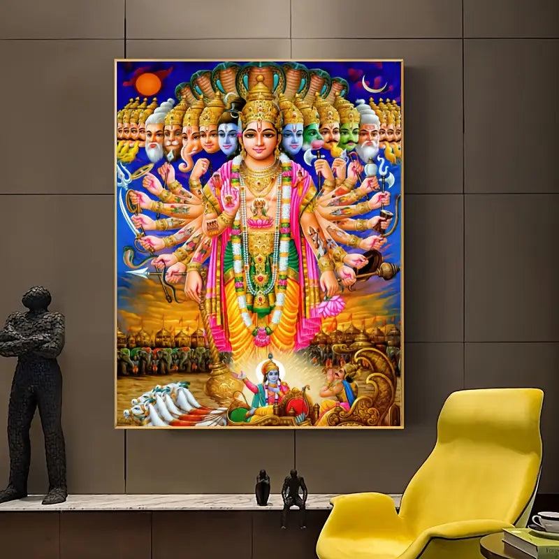1pc Frameless Classical Hindu Deity Canvas Art Print - 15.7*23.6in Unframed