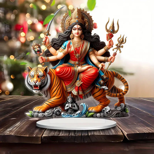 Bohemian Guardian Goddess Acrylic Desk Decor with Stand