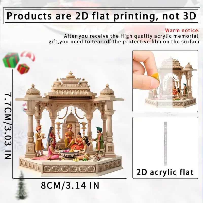 1pc Traditional Indian Wedding Scene Ornament