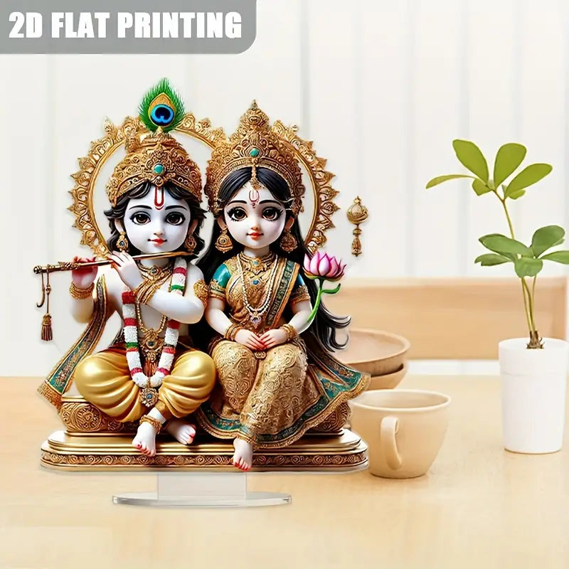 Radha Krishna Acrylic Statue